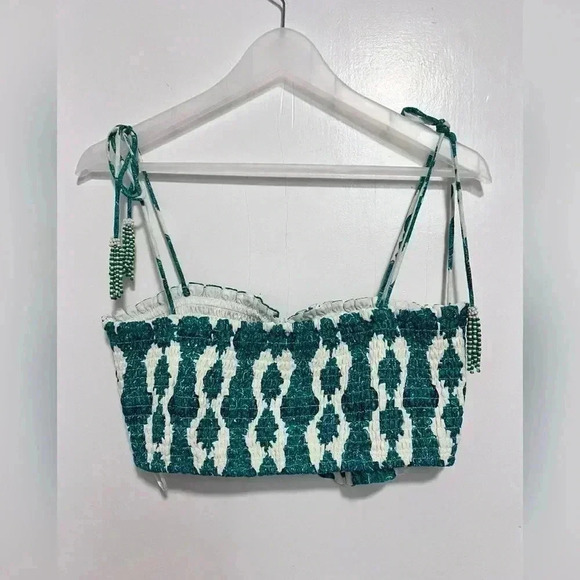 HOUSE OF HARLOW 1960
Linen Blend Boho Floral Bandeau Top NEW Size M - Picture 5 of 5